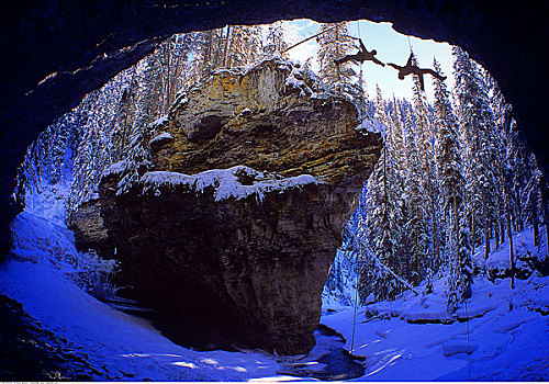 攀岩,班芙国家公园,艾伯塔省,加拿大