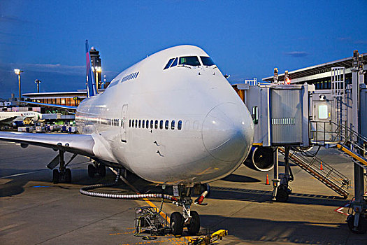 日本,东京,国际机场,波音747,大型喷气客机,大门
