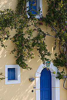 希腊,爱奥尼亚群岛,凯法利尼亚岛,阿索斯,特写,淡色调,彩色,公寓