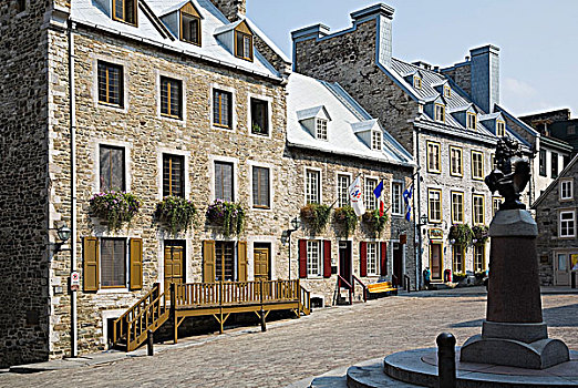 路易十四,雕塑,地点,城镇,区域,魁北克老城,城市,魁北克,加拿大