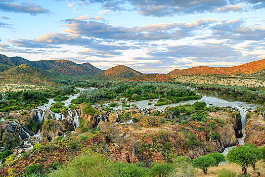 瀑布,区域,纳米比亚,非洲