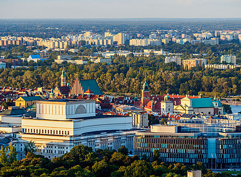 风景,老城,宫殿,文化,科学,华沙,波兰,欧洲