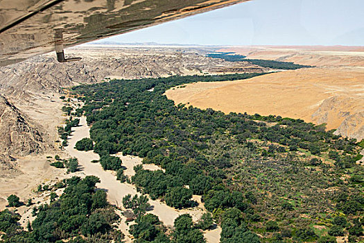 纳米比亚,纳米布沙漠,航拍,河床