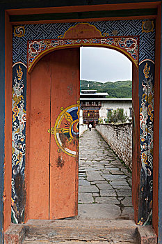 敞门,宫殿,布姆唐,地区,不丹
