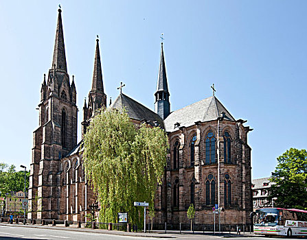 教堂,马尔堡,黑森州,德国,欧洲