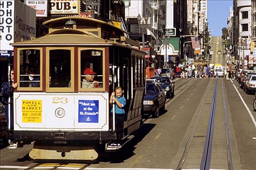 美国,加利福尼亚,旧金山,有轨电车