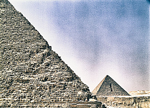 金字塔,远景,卡夫拉金字塔,前景,吉萨金字塔,埃及