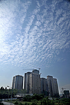 重庆江北咀在建住宅楼群