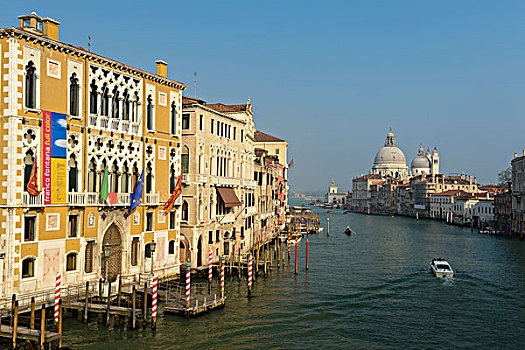 大运河,圣玛丽亚教堂,行礼,威尼斯,威尼托,意大利,欧洲