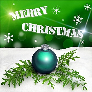 圣诞节,背景,圣诞饰品,绿色,雪