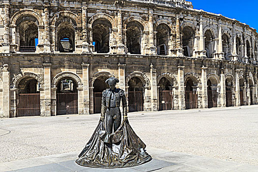 雕塑,古罗马竞技场,尼姆,法国