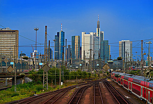 法兰克福,天际线,火车站,德国