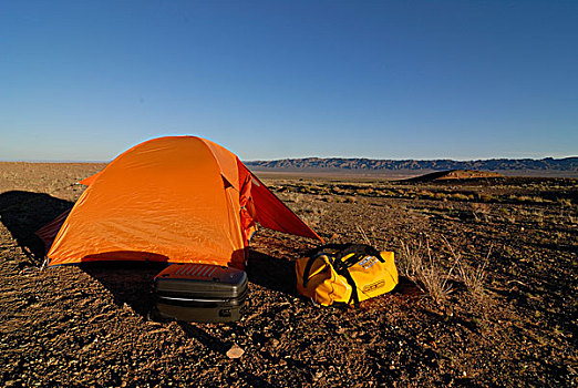 露营,跋涉,帐蓬,户外,设备,戈壁,荒芜,国家,公园,蒙古,亚洲