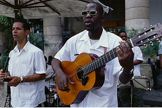 吉他,露天咖啡馆,哈瓦那,古巴