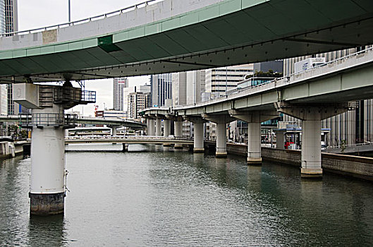 道路,高处,水,日本