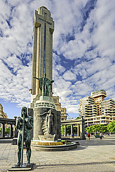 西班牙,加纳利群岛,特内里费岛,圣克鲁斯-德特内里费,西班牙广场,战争,纪念建筑