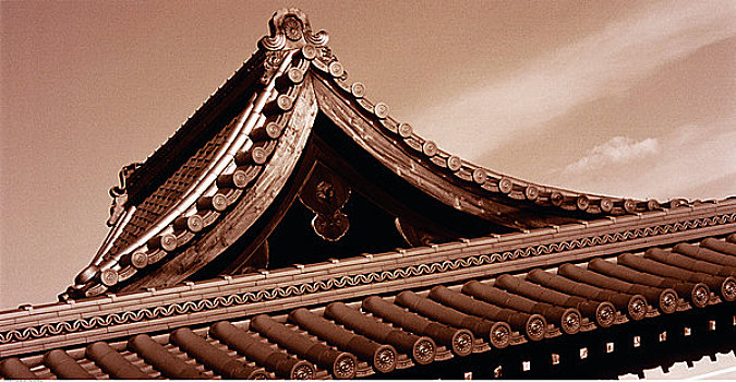 庙宇,屋顶,天空,京都,日本
