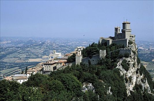 圣马力诺,第一,塔,要塞,意大利,欧洲