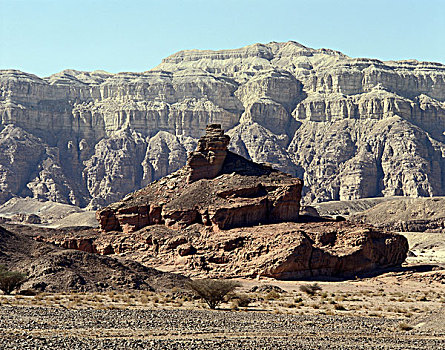 岩石构造,正面,山,以色列