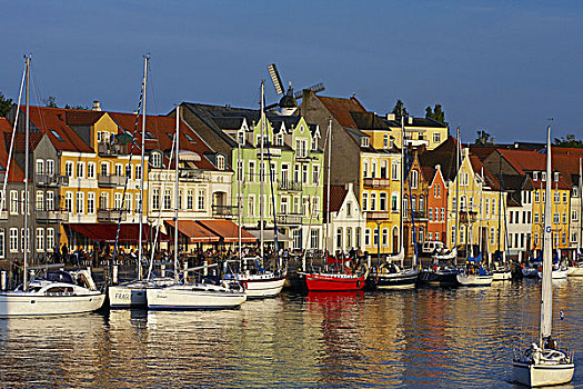 丹麦,日德兰半岛,港口,房子,建筑,船