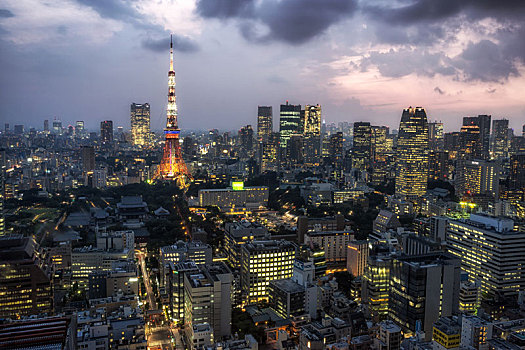 东京塔,城市风光