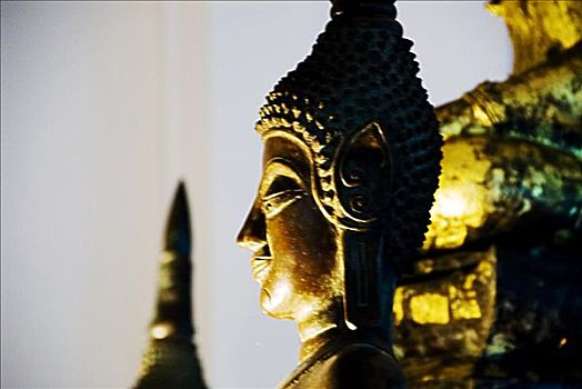 泰国,曼谷,唐人街,寺院,侧面,佛像
