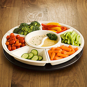 蔬菜,大浅盘,两个