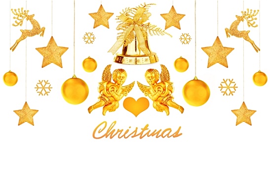 金色,圣诞装饰