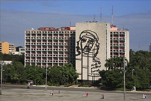 大,切-格瓦拉,建筑,哈瓦那,古巴,加勒比海