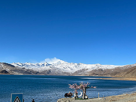 西藏湖面