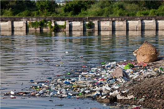 水污染,垃圾,河,菲律宾