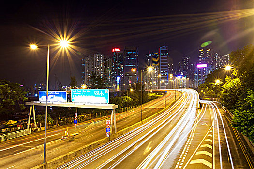 交通,模糊,动感,小路,现代,城市街道,夜晚