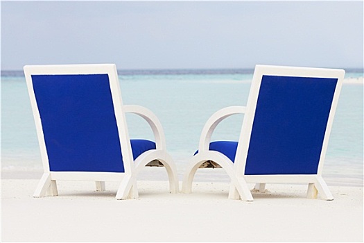 空椅子,漂亮,热带沙滩