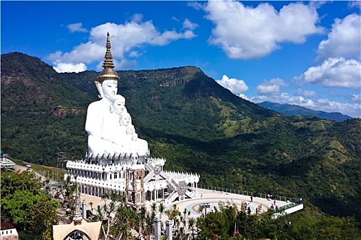 白色,佛像,庙宇,苏梅岛,泰国