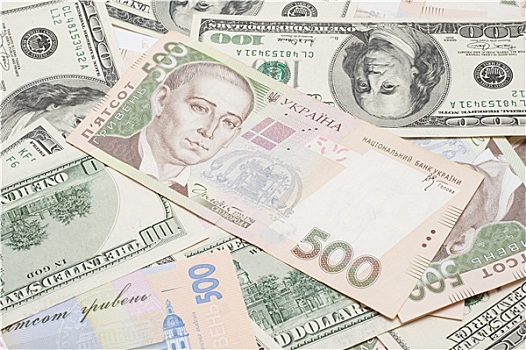 许多,美元,乌克兰,钱,背景