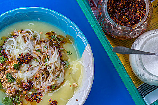 面条,黄色,豌豆,清迈,泰国