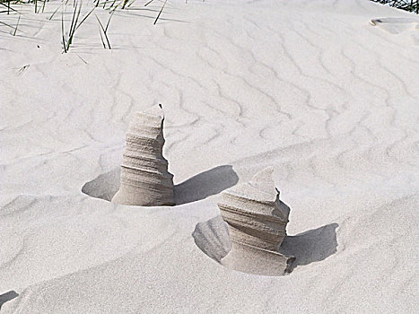 风,沙子,雕塑,沙丘,岛屿,安洪姆,石荷州,德国,欧洲
