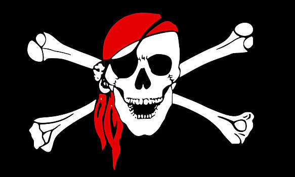 海盗,旗帜,股骨交叉图案