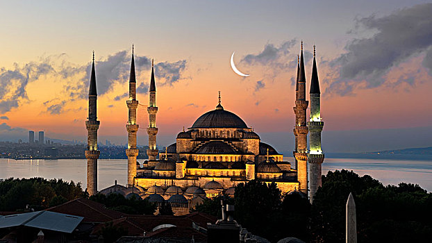 光亮,土耳其,蓝色清真寺,时期,伊斯坦布尔