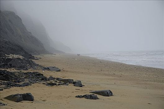 侏罗纪海岸,悬崖,靠近,东方,德文郡,海岸,英格兰