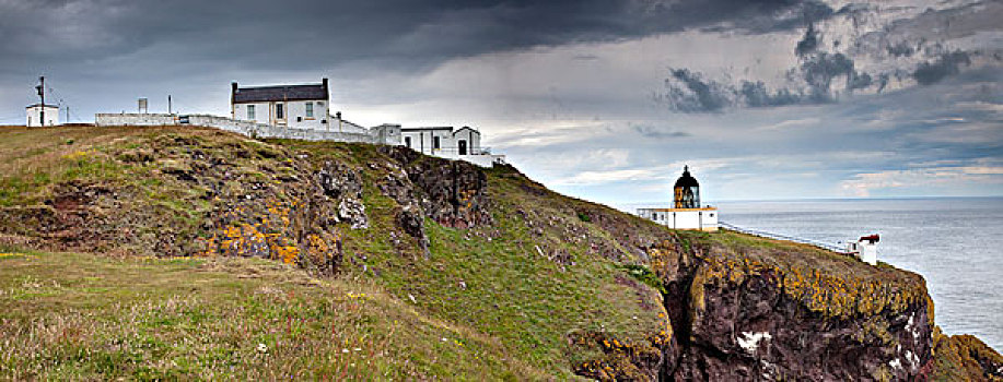 灯塔,海岸,头部,苏格兰边境,苏格兰