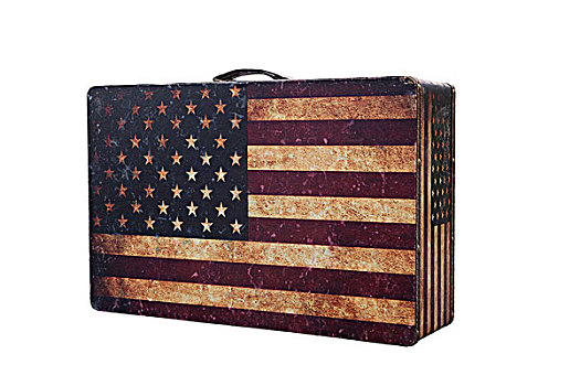 美国国旗,图案,行李,隔绝,背景