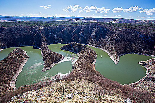 塞尔维亚的uvac峡谷