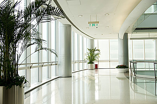 空,走廊,现代办公室,建筑