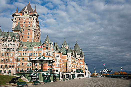 加拿大,魁北克,魁北克城,夫隆特纳克城堡,芳提娜,历史,地标,酒店,铁路,大幅,尺寸