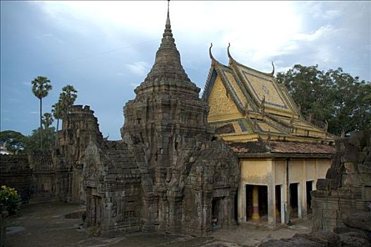 老,新,庙宇,寺院,鞑靼,柬埔寨