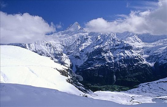 修雷克宏峰,格林德威尔,冰河,靠近,瑞士
