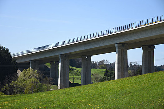桥,高速公路,巴伐利亚,柱子,德国