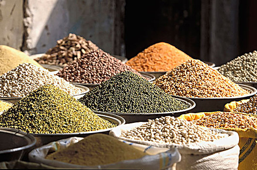 豆类,出售,集市,巴格达,伊拉克