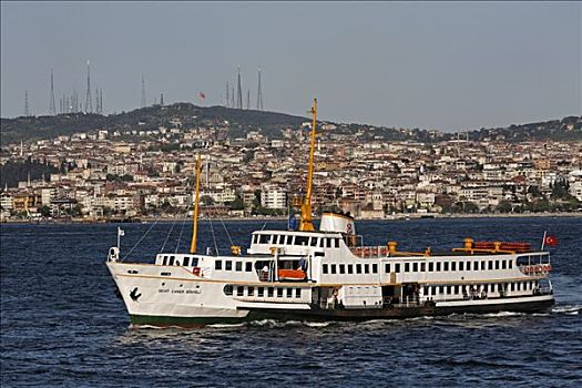 渡轮,博斯普鲁斯海峡,伊斯坦布尔,土耳其